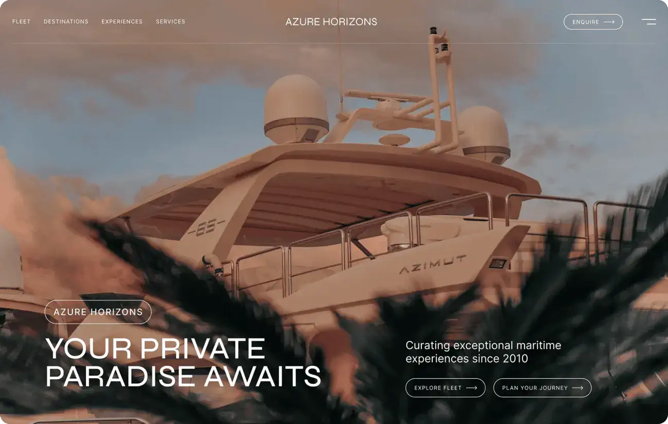 Luxury Yacht Club Website